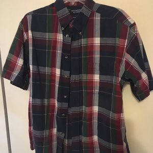 Short sleeve plaid Roundtree & Yorke madras shirt
